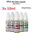3x Elfliq Liquid 10ml by Elfbar 10mg & 20mg e Liquid mit Nikotin Nic Salt