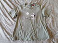 Ulla Popken Damen T-Shirt Gr. 42/44, Grün, Baumwolle