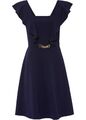 Neu feminines Kleid mit Volants Gr. 40/42 Blau Damen Minikleid Abendkleid