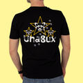 UnaBux T-Shirt RACOON TRACKER, schwarz mit Waschbären Motiv, Bio-Baumwolle