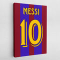 Leinwandbild Poster Acryl Glas Pop-Art Fußball FC Barcelona LM10 Lionel Messi