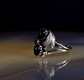 Ring Silber 925 Onyx Indianer Federn Sterlingsilber 16,5 mm USA 