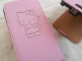 Samsung Galaxy S2 i9100 HELLO KITTY LEDER Pink Flip Handyhülle Cover Haut Niedlich