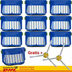 10 Filter Set für iRobot Roomba 600er AeroVac Serie 600 615 616 620 621 630 650!