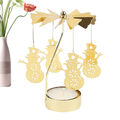 Weihnachten Metall rotierenden Spinner Karussell Kerze Teelichthalter Tisch Wind
