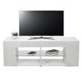 TV-Rack HWC-L36, TV-Board Fernsehtisch Lowboard, Holz 50x144x40cm Staufach