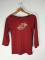 Esprit Damen Shirt L Large Rot Baumwolle T-Shirt Bluse Oberteil Top Logo Vintage