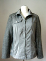 Bonita graue Jacke mit Reißverschluss Wollmix Gr.44