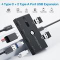 USB HUB Typ C 10 Gbit/s 4 Ports USB C 3.2 Gen2 USB PC für Laptop Splitter C S7F1