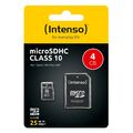 Intenso microSDHC 4GB Speicherkarte Class 10 + SDHC Card 4 GB Adapter Micro