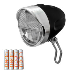nean Fahrrad LED Fahrradlampe Frontleuchte mit StVZO, 30 Lux,  inkl. Batterien