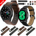Für Samsung Galaxy Watch 3 45/41mm Watch 4 40mm/44mm Echtes Leder Armband Ersatz