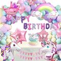 Einhorn Mädchen Geburtstag Dekor Ballon Happy Birthday Party Luftballon Girlande