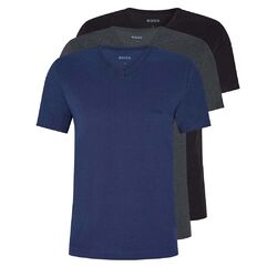 BOSS Herren T Shirts V Ausschnitt kurzarm Classic Baumwolle Multipack 3er Pack