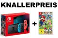 Nintendo Switch Rot / Blau (neues Modell 2019) + Mario Party Superstars NEU OVP