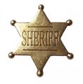Denix US Sheriff Stern aus Metall - Abzeichen Cowboy Western Anstecker 5cm