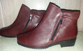 Designer Stiefelette von Alpina NEU Gr. 42 K in bordeaux Lammfutter & Nappaleder