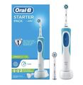 Oral-B Starter Pack Elektrische Zahnbürste mit Timer und zwei CrossAction Brüste