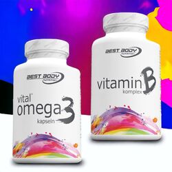 Best Body Nutrition Vital Omega 120 Kapseln + Vitamin B 100 Kapseln 139,31€/kg