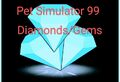 Pet Simulator 99 Gems Diamonds Pet99 100m 100Million 