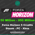 Forza Horizon 5 Credits - Auction House 50 - 950 Million | XBOX & PC & Steam