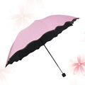  8 Ribs Regenschirm Mit Lotusblatt-Krempe Blumen-Sonnenschirm Falten