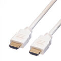 HDMI High Speed Kabel mit Ethernet, weiss, 3,0 m / 4K Auflösung