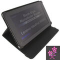 Tasche Strass Blume für Lenovo IdeaPad S6000L Tablet Book Style Schutz Hülle swz