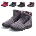 Damen Winter Wasserdicht Schneeschuhe Warm Stiefel Stiefeletten Flache Boots DE5