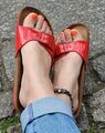 BIRKENSTOCK MADRID 1024060 Patent Cherry Lack Rot normale Weite Damen Sandale