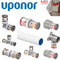 Uponor S-Press Plus Pressfittings Wandscheibe T-Stück Bogen & UniPipe Plus Rohr