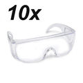10er Set Schutzbrille Transparent Arbeitsschutzbrille Augenschutz Arbeitsbrille