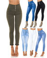 Jeans High Waist Damen Skinny Jeans Jeanshose Corsage Look Milax-Fashion
