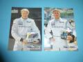 Mika Häkkinen und David Coulthard, 2 Autogrammkarten, unsigniert, AGK Formel 1