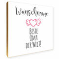 Wandbild Kunstdruck Holzbild personalisiert Beste Oma