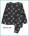 Mädchen Disney Minnie Mouse Velours Pyjama grau Charakter Nachtwäsche Loungewear NEU