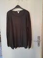 weites Langarm-Shirt, leichter Pullover, H&M, braun, Gr. L, Nr. 109