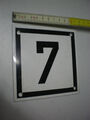  Hausnummer Nr. 7 Blechschild Nummer Zahl Schild Alu Blech 12 x 12cm
