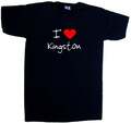 T-Shirt I Love Heart Kingston V-Ausschnitt