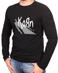 KORN Rockband Rock Music legends Schwarze T-Shirt Langarmshirts - 941 -LA