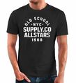 Herren T-Shirt  Bedruckt Schriftzug Oldschool NYC New York City Allstars 