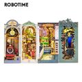 Rolife 4 Set DIY Buch Ecke Kit 3D Holz Puzzle LED Bücherregal Dekor Geschenk