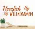 Wandtattoo Herzlich Willkommen Wandsticker Welcome Flur Wandaufkleber Wandbild