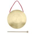 1x Gong mit 1x Schlegel Mini 6 Zoll Handgemacht Messing Musical Chinesisch Feng