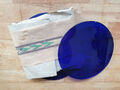  5 x Glas Platte blau 130 x 3 mm Scheibe rund, Basteln, Dekoration Glasplatte
