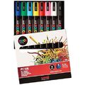 uni-ball POSCA (182512) PC5M Marker mit feiner Rundspitze, 8er Set, Grundfarben