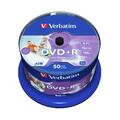 50x Verbatim DVD+R Rohling 4,7GB 16x Speed Jewel Case 120 Minuten bedruckbar