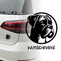 Auto Aufkleber | Deutscher Boxer Hund Personalisiert | Sticker | Wunschname 242