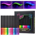 Neon Liquid Eyeliner Set 12 Farben UV Glow Matte Wasserfest Flüssig Augen Makeup