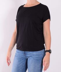 Uniqlo Damen Bluse Hemd Top Shirt Blouse Gr.M (DE 38) Damenmode Schwarz 86928